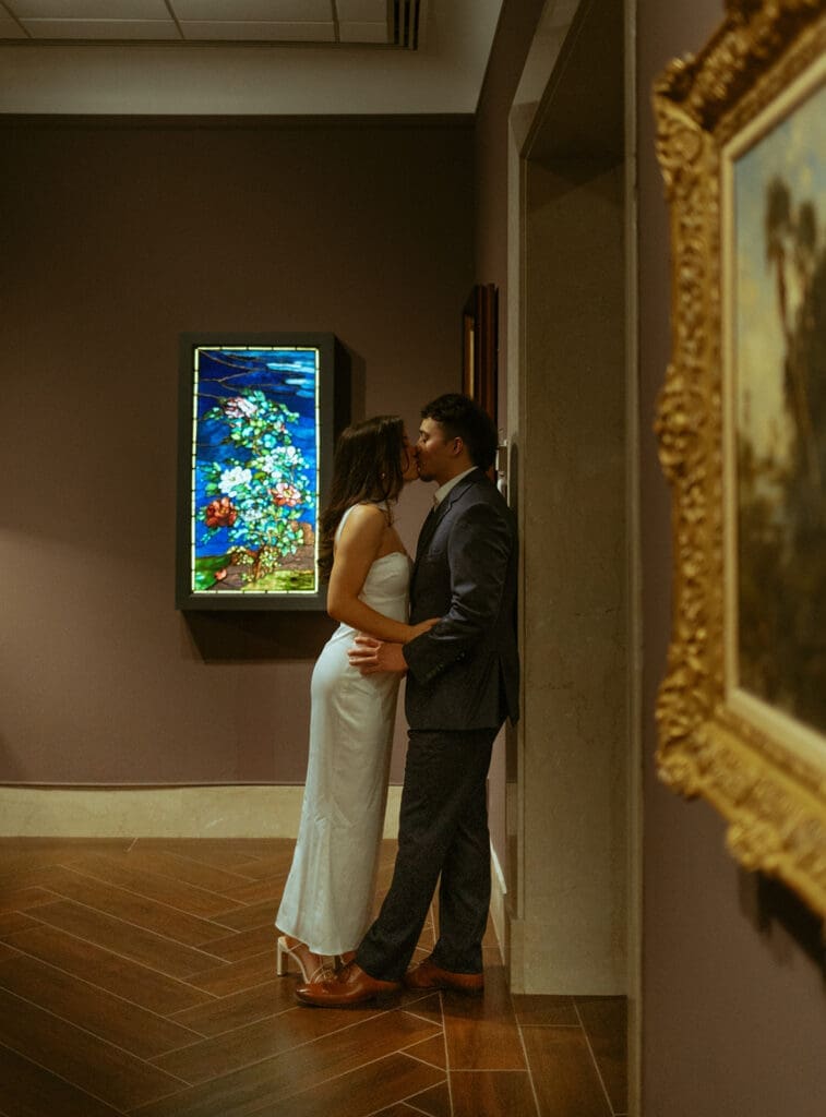 art museums engagement photos at the museum of fine arts in st pete, florida