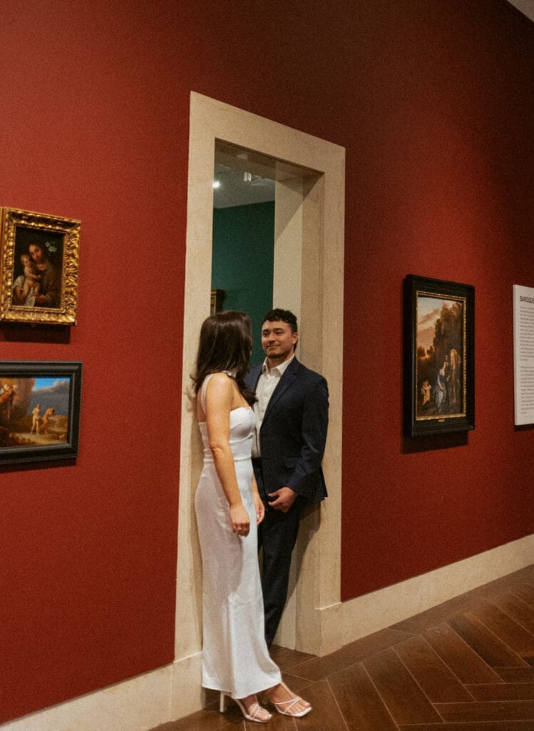 art museums engagement photos at the museum of fine arts in st pete, florida