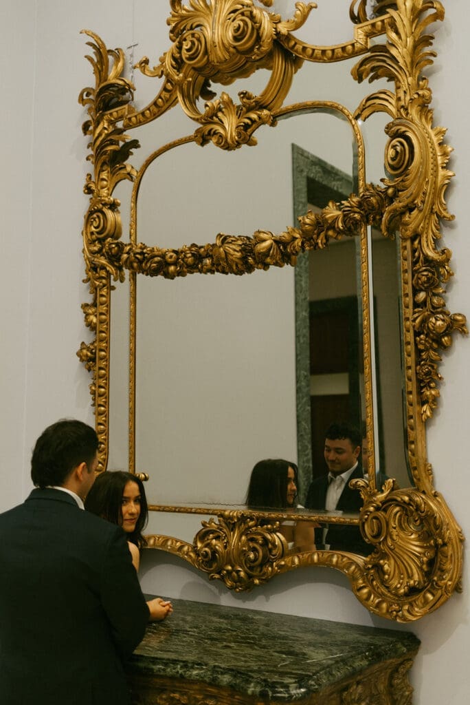 art museums engagement photos at the museum of fine arts in st pete, florida